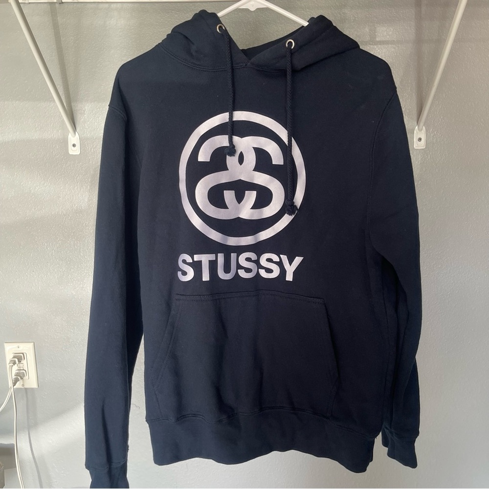 Unisex Navy Blue Stussy Hoodie